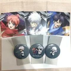 銀魂 万事屋 ゆるすた 銀時・新八・神楽 缶バッジ