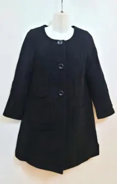 ストロベリーフィールズ ノーカラーコート カラーレスコート Aラインコート