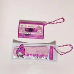 サンリオ マイメロディ ばんそうこうキーホルダー カセットテープチャーム