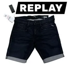 【新品タグ付き】REPLAY リプレイ デニムショーツ 黒 W31