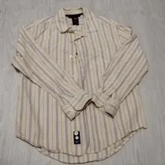 GAP KIDS 長袖シャツ 120cm クリーム色ストライプ