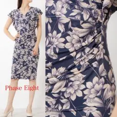 フェイズ エイト Phase Eight 2025 ワンピース　8 M 紺　花柄のサムネイル