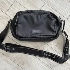 アニエスベー ショルダーバッグ ナイロン JS18M-02 ロゴ 希少