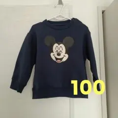 UNIQLO トレーナー 100 ミッキー ネイビー