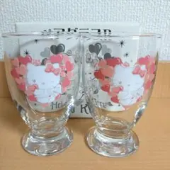 ハローキティ　エンジェルキティ　ペアグラス2個セット　ハート