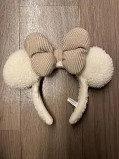 ミッキー耳カチューシャ（リボン付き）