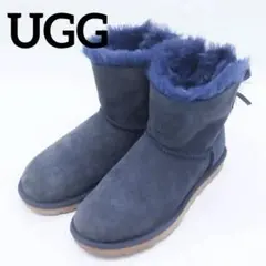 アグ ベイリーボウ ムートンブーツ 靴レディース 22サイズ ネイビー UGG