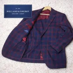 タカヒロ様専用 ホーランド&シェリーオーダージャケット　本切羽ネイビー×レッドLのサムネイル