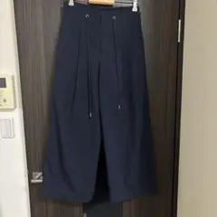 ネイビー ワイドパンツ イージーパンツ　S