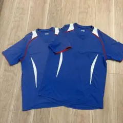 IGNIO スポーツウェア 半袖 ブルー ホワイト レッド 2枚セット 練習着のサムネイル