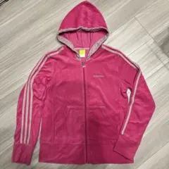 adidas ピンク フード付きジャージ