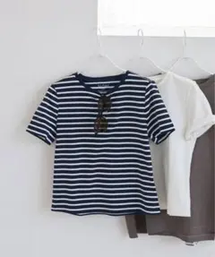 新品 SLOBE IENA Tシャツ ボーダー 汗ジミ防止 カットソーのサムネイル