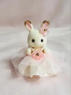 ミニチュアドール　シルバニア赤ちゃん　プリンセスドレス　さくらピンク