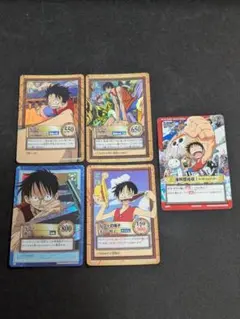 ワンピース初期カードゲーム ルフィ 5枚セット 麦わら帽子 激昂 カードダス ワンピース初期カードゲーム ルフィ 5枚セット 麦わら帽子 激昂