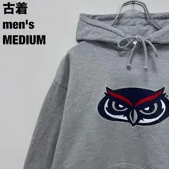 古着 A4 パーカー NCAA アトランティック大学 カレッジ グレー M