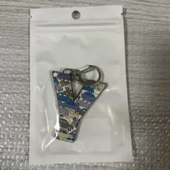 ハンドメイド　Y型キーリング 青い車デザイン