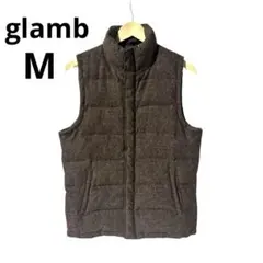 フード欠品 glamb グラム ダウンベスト ダウン80％ フェザー20％ M