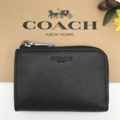 COACH ★大人気★ ジップ キーケース ブラック キーリング 新品