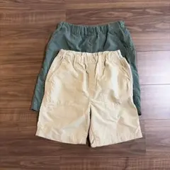 UNIQLO キッズ ナイロンハーフパンツ 2枚セット 130 140