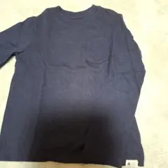 ネイビー 長袖カットソー ポケット付き