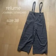 relume チェック柄サロペット サイズ38