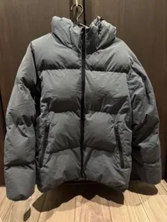 美品　グレー フード付き中綿ジャケット Sサイズ