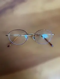 お値下げしました！Zoffラウンドフレーム メガネ ゴールド/ブラウン