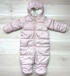 GAP 70cm フード付き ピンク カバーオールジャケット ハート柄