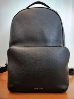 COLE HAAN ブラックレザーバックパック