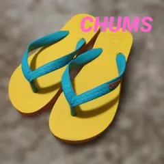 ｓ*．様 ⭐️CHUMS ビーチサンダル イエロー/ブルー23㌢春夏のサムネイル