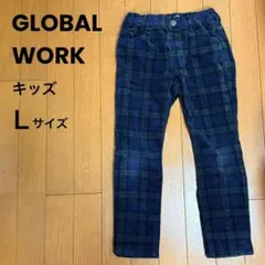美品 ⭐︎ グローバルワーク L 120㎝ チェック 秋 冬 ズボン コーデュロイ