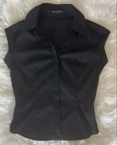 ♡美品♡ FOXEY 40 人気 フリル ブラウス ネイビー FOXEY 【ドンドン見直し】未使用品☆正規品 フォクシー 42772