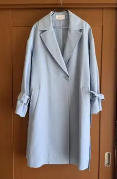 アンタイトル　スプリングコート　トレンチコート　ブルー　水色