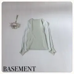 ♢【異素材MIX】ベースメント オンライン コットンニット×シアースリーブ