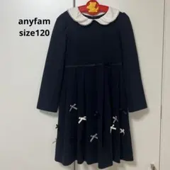 美品】ANNA SUI mini 刺繍ブラック ワンピース 120 - メルカリ