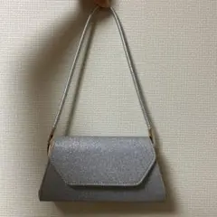 シルバー グリッター パーティーバッグ