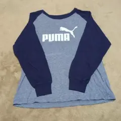 PUMA 長袖Tシャツ　 グレー/ネイビー140cm