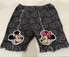 しまむら　リトシー　サイクルパンツ　ミッキーミニー 花柄ハーフパンツ 100