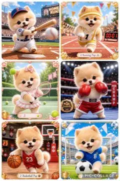 限定品❗️ポメラニアンレアパネル生地デニム風ミニバックポケット付き