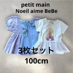Tシャツ　3枚セット　100cm プティマイン　ノイユエームベベ