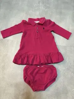 ラルフローレン　ビビットピンクワンピースセット　9M