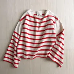 DEMYLEE ロンハーマン別注 ボーダーニット XS 綿100% 赤 白 美品