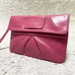 マークジェイコブス　クラッチバッグ　セカンドバッグ　レザー　ピンク　ストラップ