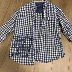 MESSENGER チェックシャツ Mサイズ　七分丈