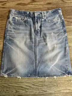 Domingoドミンゴデニムミニスカート ダメージ加工のサムネイル