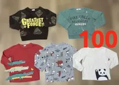 100センチ長袖トレーナーTシャツまとめ売りスヌーピーワニパンダ英語ロゴまとめ売