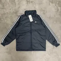 adidas ダウンジャケット 中綿ジャケット　フード　ブラック新品160サイズ