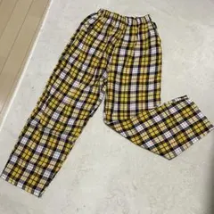 チェック柄 カジュアルパンツ