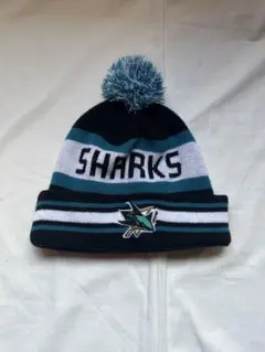 古着 NEWERA ポンポンニット帽 NHL シャークス ニューエラ ニット帽