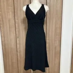 【美品】 Banana Republic 膝丈ワンピース ドレス 黒 バナリパ
